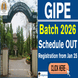 GIPE Admission 2026 Schedule Out @gipe.ac.in; Registration Starts from January 25
